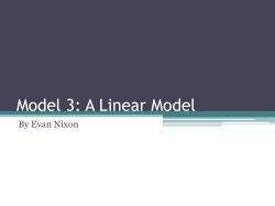 Model 3: A Linear Model