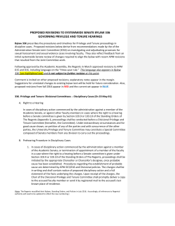 proposed revisions to systemwide senate bylaw 336 governing