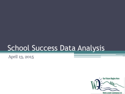 School Success Data Analysis - ebpquebec.com | EVIDENCE