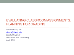 Evaluating Classroom Assignments: Planning for Grading