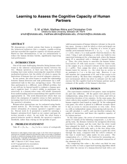 Learning to Assess the Cognitive Capacity of Human Partners