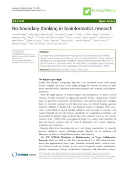 No-boundary thinking in bioinformatics research | SpringerLink