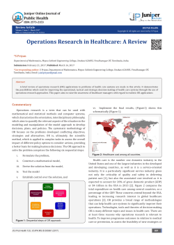 Operations Research in Healthcare: A Review