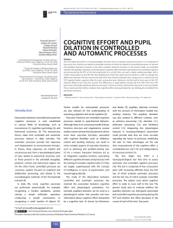 Cognitive effort and pupil dilation in Controlled and