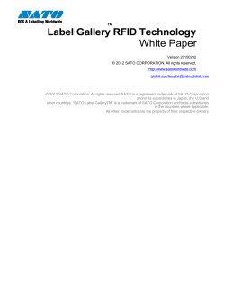 Label Gallery RFID Technology White Paper