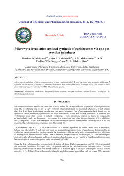 Microwave irradiation assisted synthesis of cyclohexenes via one