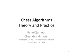 Chess Algorithms Theory and Practice