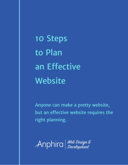 10 Steps to Plan an Effective Website