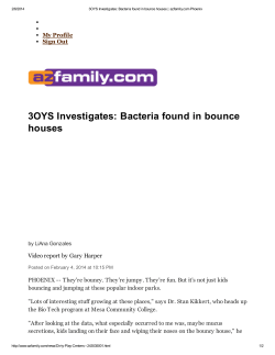 Bacteria found in bounce houses