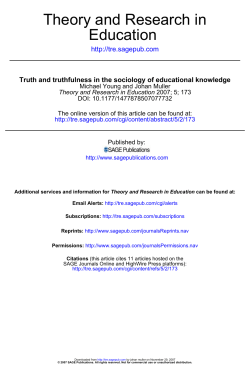 Education Theory and Research in