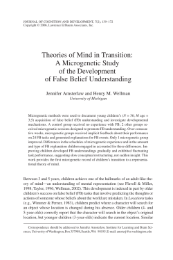 Theories of Mind in Transition: A Microgenetic Study of the