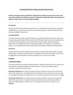 Diffraction and Interference