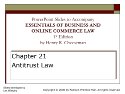Chapter 021 - Antitrust Law