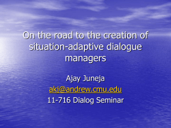 On the road to the creation of situation-adaptive dialogue