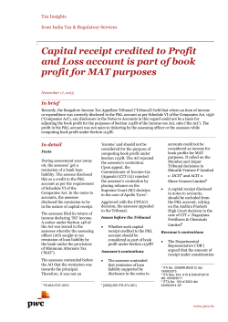 Capital receipt credited to Profit and Loss account is part