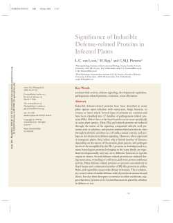 Significance of Inducible Defense-related Proteins in Infected Plants