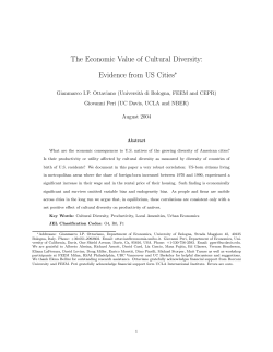 The Economic Value of Cultural Diversity