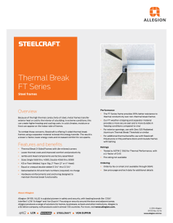 Steelcraft Thermal Break FT Series Data Sheet