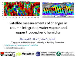 Satellite measurements of changes in column integrated water