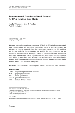 Semi-automated, Membrane-Based Protocol for DNA Isolation from
