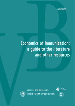 Economics of immunization: a guide to the literature and other