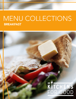 menu collections - Kitchens For Good Events