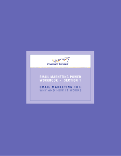 email marketing power workbook - section 1