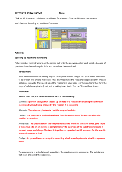 Sunflower Enzymes simulation ANSWERS