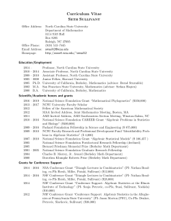 Curriculum Vitae - NC State: WWW4 Server
