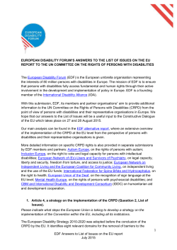 EDF Answers to List of Issues on the EU report