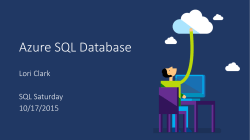 Elastic Database Pools