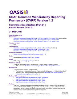 CSAF Common Vulnerability Reporting Framework - Name