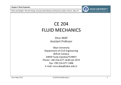 CE 204 FLUID MECHANICS