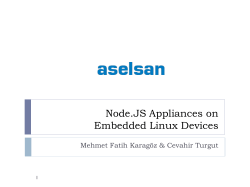 Node.JS Appliances on Embedded Linux Devices