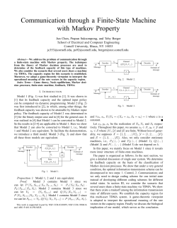 Communication through a Finite-State Machine with Markov Property