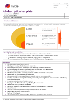 Job description template