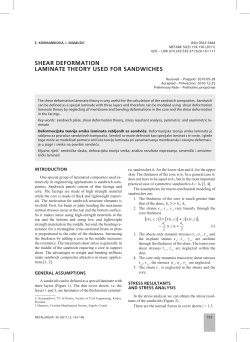 shear deformation laminate theory used for sandwiches