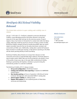 press release - SirsiDynix.com