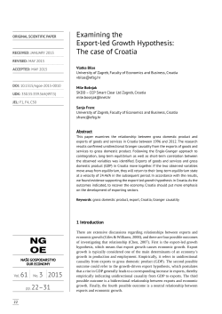 Examining the Export-led Growth Hypothesis