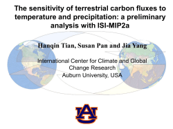 The sensitivity of terrestrial carbon fluxes to temperature - ISI-MIP