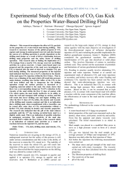 Experimental Study of the Effects of CO2 Gas Kick on the