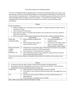 Gameplay Guidelines For Challenger Buddies