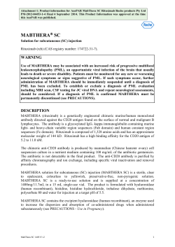 AusPAR Attachment 1. Product Information for Rituximab