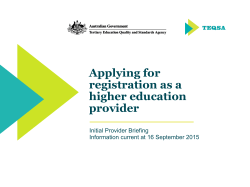 Applying for registration as a higher education provider