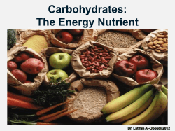 Carbohydrates: The Energy Nutrient