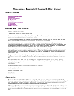 Planescape: Torment: Enhanced Edition Manual
