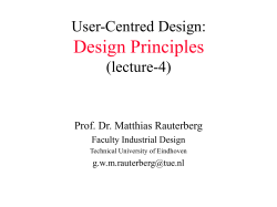 User-Centred Design: Design Principles