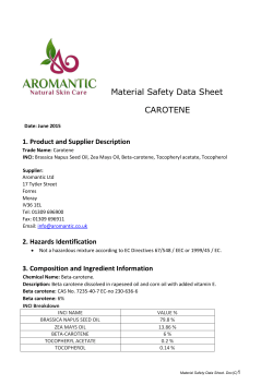 Carotene MSDS