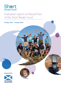 Evaluation report on Round Two of the Short Breaks Fund