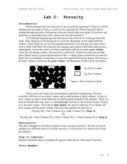 Lab 2: Porosity